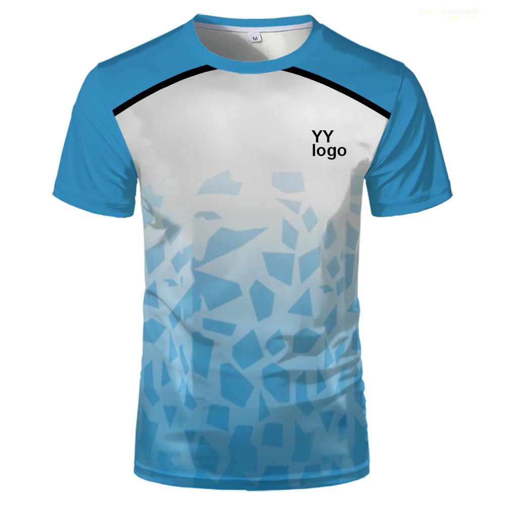 Men's Badminton Clothing T Shirt With YY Logo Tennis Short-Sleeved Training Uniform  Padel Sports Quick Dry Breathable Clothes