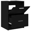 Bathroom Cabinet with Door Black Oak Effect 40 x 37 x 59 cm