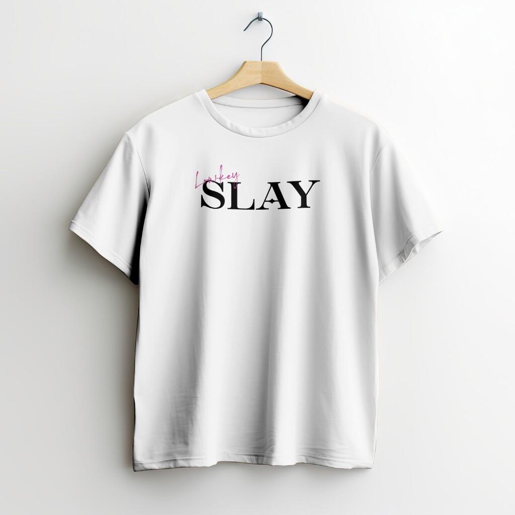 Женская Унисекс Футболка SLAY Дерзкая Королева Yas Queen Футболка Скромный Поколение Z Тик Ток 2XL