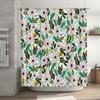 Botanical Shower Curtain Nature Floral Pattern Bathroom Decor Tropical Leaves Green Pink Home Textile Washable Waterproof Modern