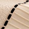 Contrast Hem Yarn-Dyed Chenille Sofa Cover for All Seasons Living Room Non-slip Sofa Seat Cover Couch Slipcover, Sofa Towel