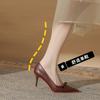 735 temperament bow hollow pointed head thin heel women's versatile high heels sexy girl shallow mouth fashion women's shoes