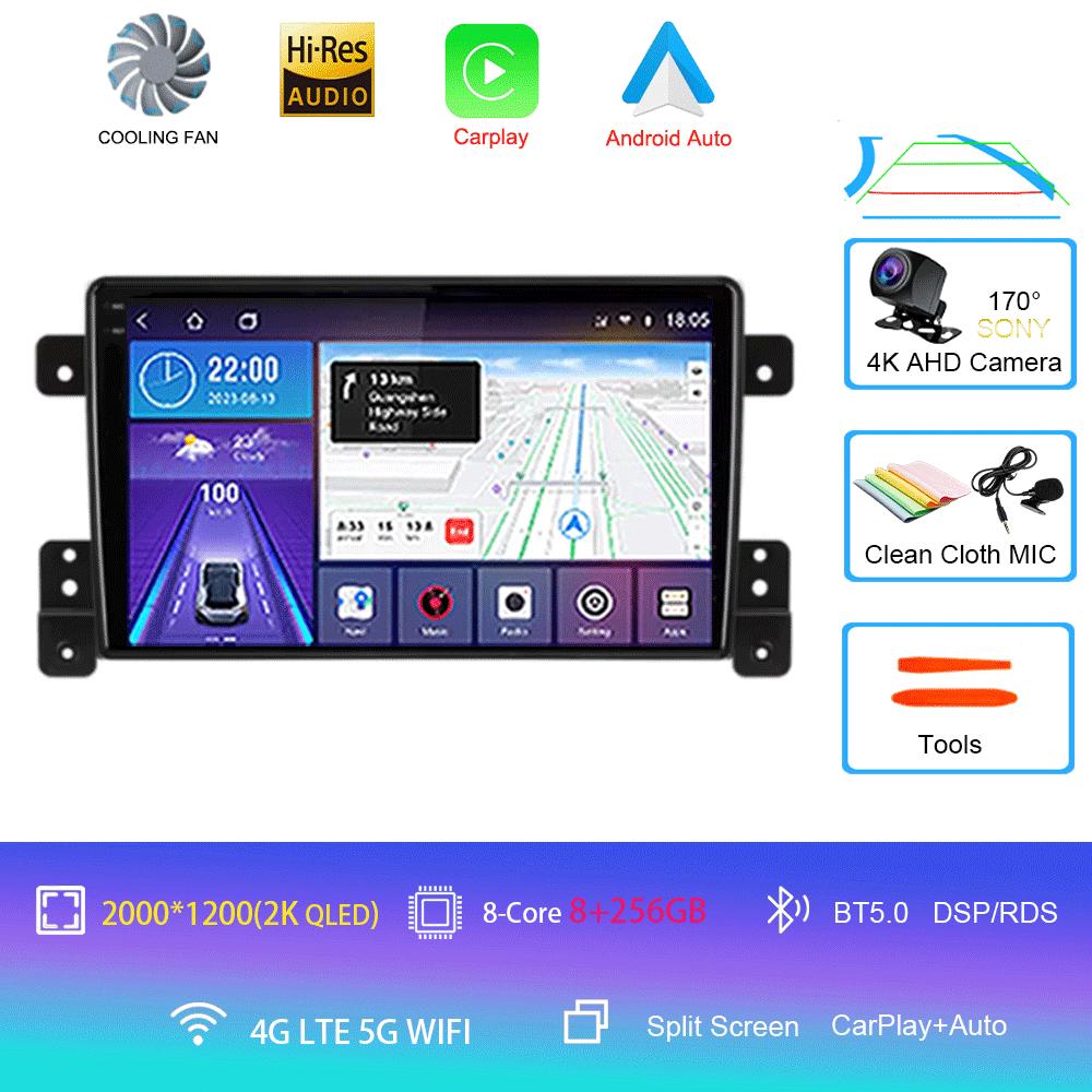 Android 14 For Suzuki Grand Vitara 3 2005-2012 2013 2014 2015 2 Din Car Radio Stereo Multimedia Video Player Navigaion Carplay
