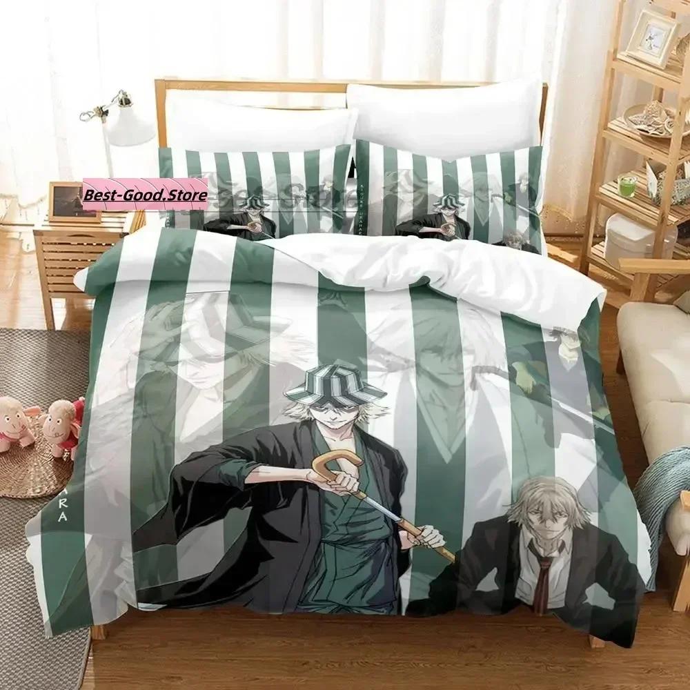 New Bleach Urahara Kisuke Bedding Set Duvet Cover Sheet Printed Bed Set Pillowcase Bed Full Queen King Size Comforter Bedroom