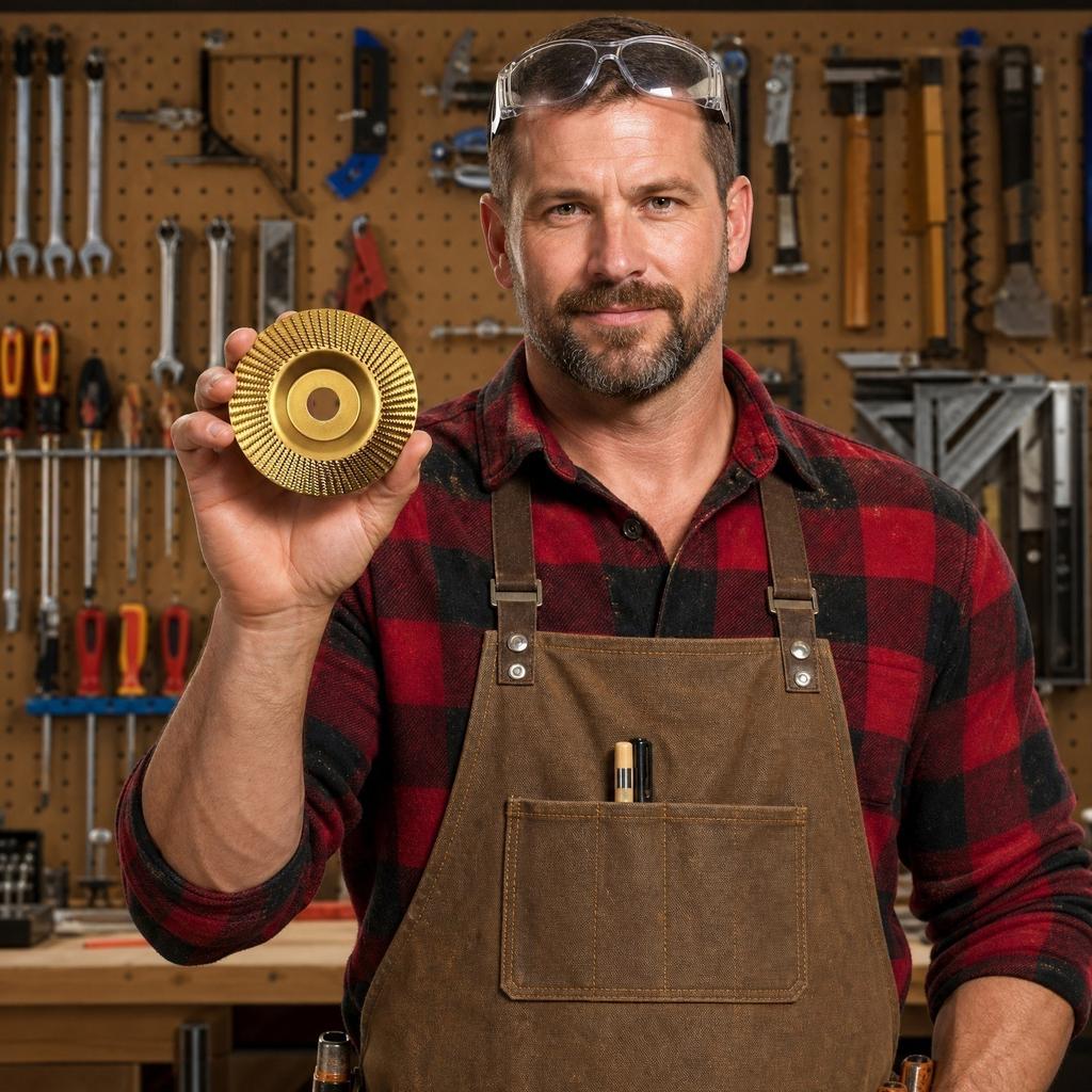 Wood Carving Disc Angle Grinder Wheel with Toothed Surface for Shaping Sanding and Grinding Woodworking Projects