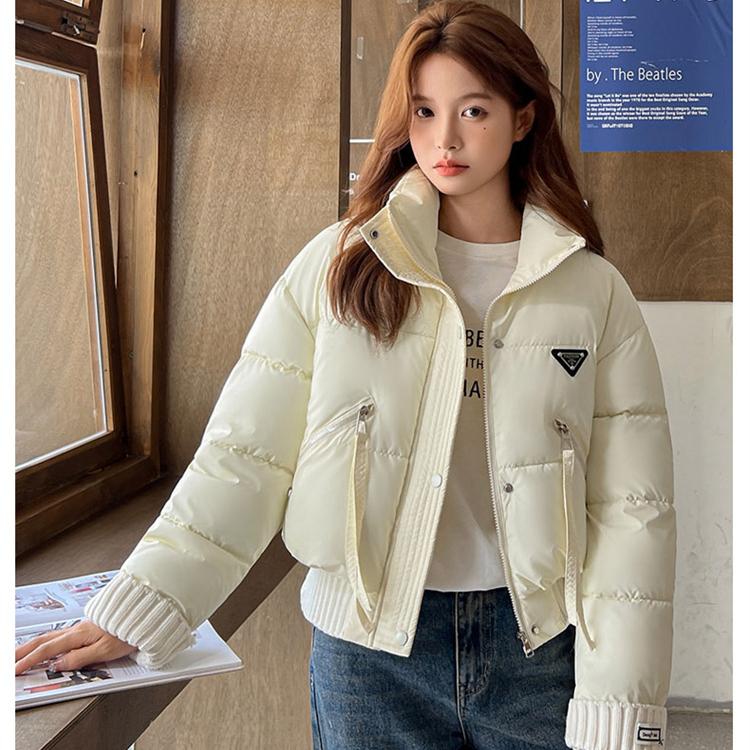 

Модная короткая легкая теплая хлопковая куртка для женщин M белый
