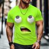 Funny Quirky Graphic T-shirt Clothing Summer Quick Drying Daily Men's Short Sleeve Tee Fashion New Cartoon Face T Shirts For Man