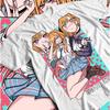 My Dress-Up Darling Marin Kitagawa Multi-Expression Collage Vintage Anime T-Shirt, Unisex Rom-Com Anime Fan Streetwear Tee, 100% Cotton Casual Short