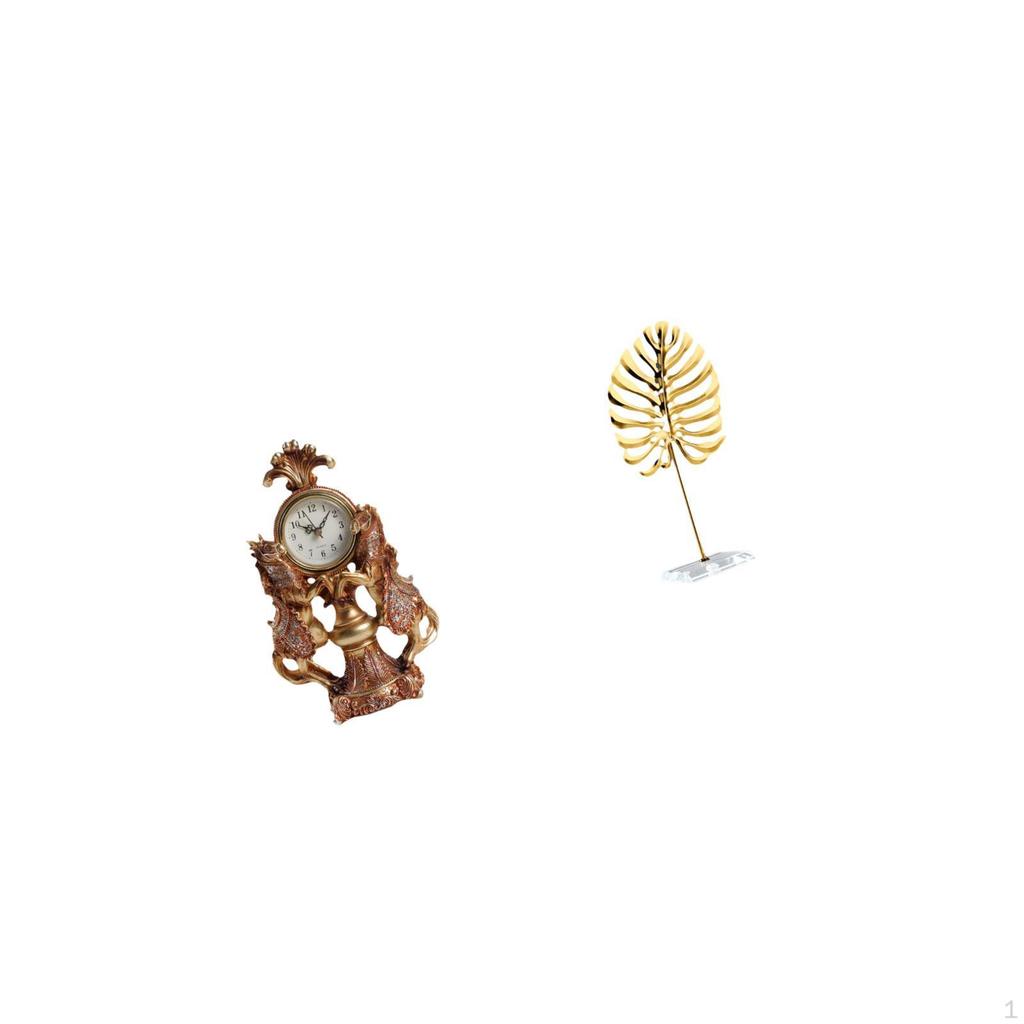 Equestrian Timepiece Sculpture Artistic Animal Clock And Metal Figurine for Room Desk Bookshelf