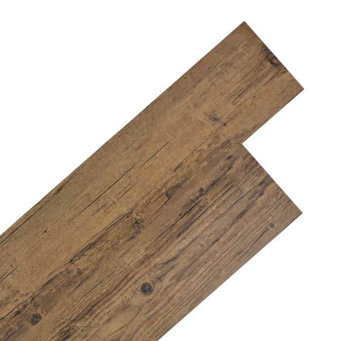 VidaXL Dalle de plancher PVC autoadhésif 5,02 m² 2 mm marron noyer 245170