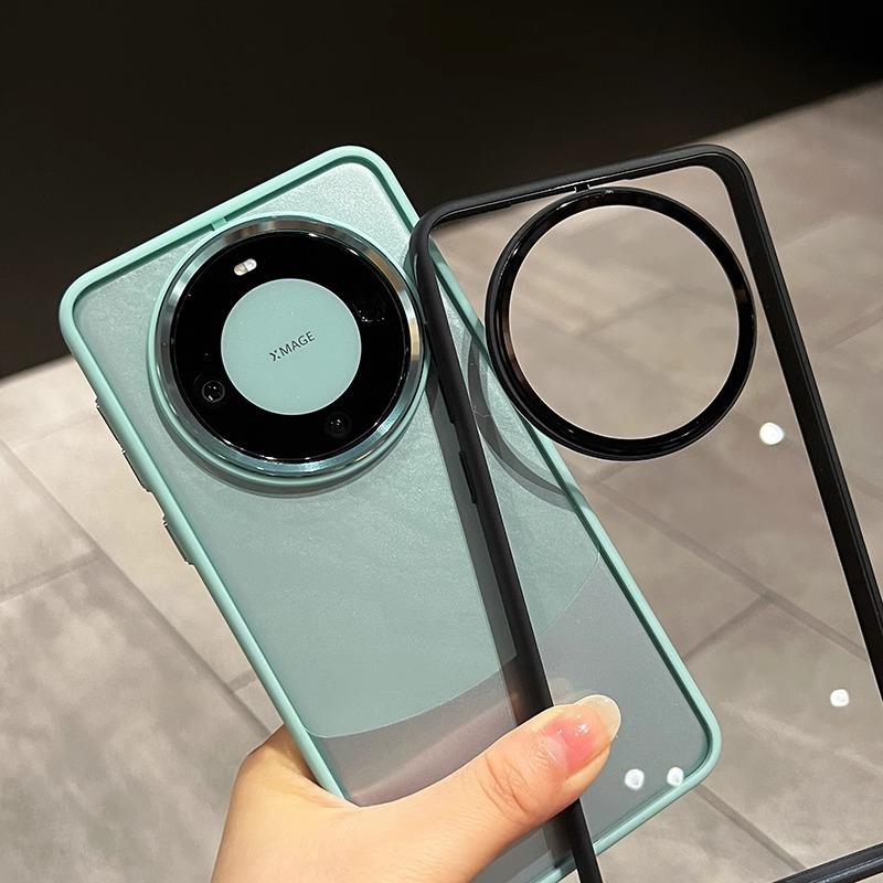 Magnetic Metal Large Hole Lens Suitable for Huawei Mate70pro Mobile Phone Case Mate60 New Transparent Protective Case