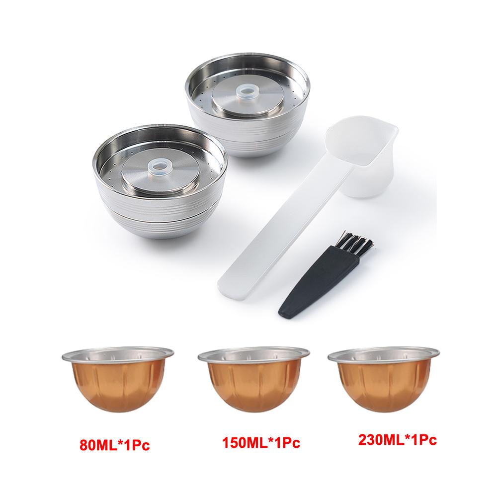 For Nespresso Vertuo POP Refillable Coffee Capsule Vertuoline Reusable Stainless Steel Capsule Filter with Original Pod