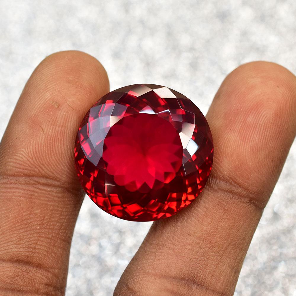 Natural Red Ruby Loose Gemstone 62 Ct Round Shape for Collectors for Jewelry Making and Crafts