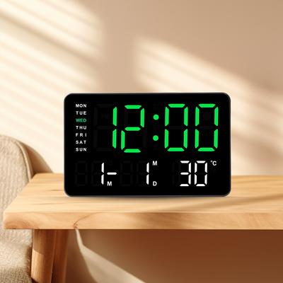 Multifunktionale elektronische Uhr einfache LED-Weckuhr Nachttischuhr einfache Digitaluhr GH0722