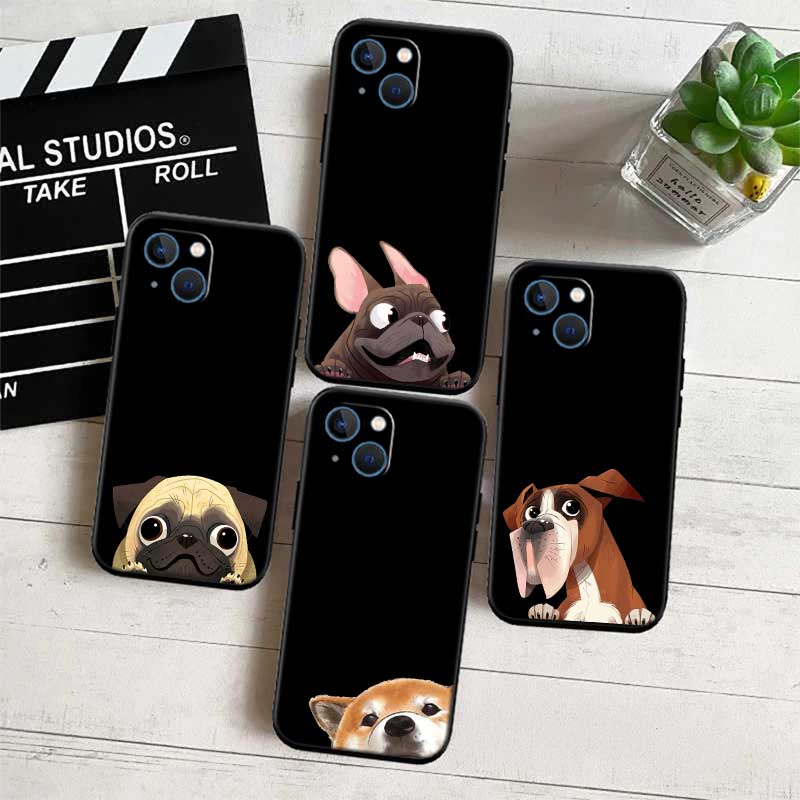 UP24 Cute Pug Dog Bull corgi Phone Case for Samsung Galaxy S20 S21 S22 Ultra FE + Plus A21S A22 A24 A25 A26 A30 A30S A31
