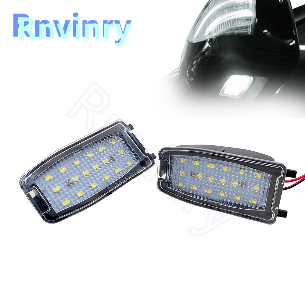 Pour Volvo S60 S80 V70 MK2 01-06 XC70 MK2 01-06 XC90 MK1 03-06 : Éclairage LED blanc sous rétroviseur latéral sans erreur