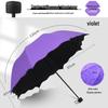 Automatic 60-Rib Folding Umbrella with UV Sun Protection