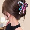 2Pcs Dopamine Style Butterfly Hair Clip With Rhinestones, High-end and Exquisite Hairpin for Back of Head, Fashionable and Chic Hair Accessories