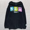 [USED] Peanuts Anime Woodstock Snoopy Print Hoodie Black
