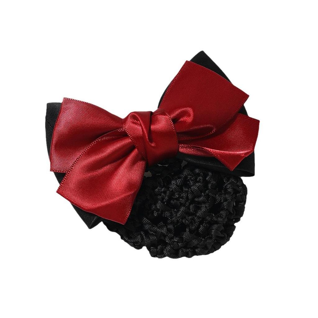 Professional Two-Color Bow Hair Clip for Flight Attendants, Receptionists, and Salespersons