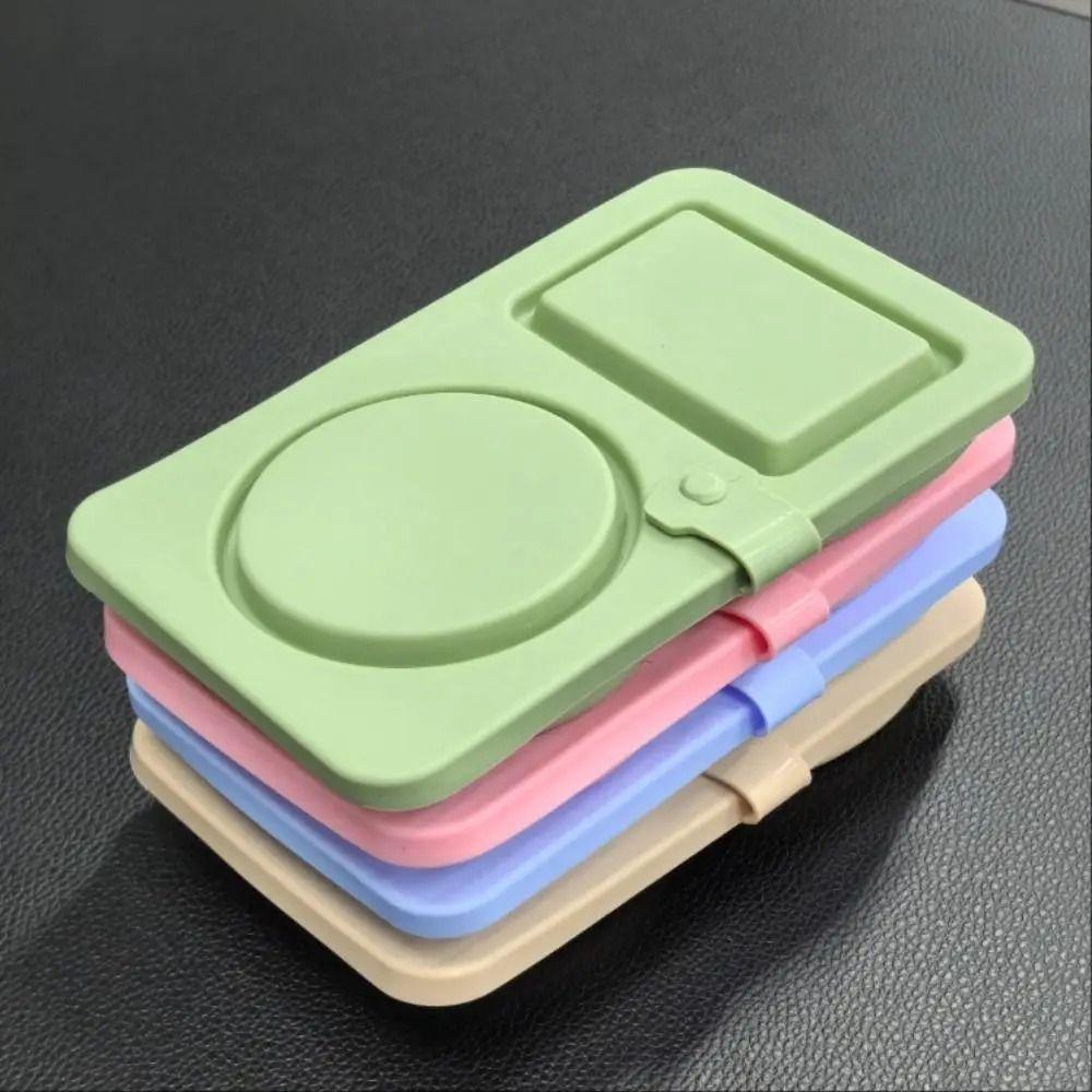 Foldable Double Compartment Snack Box Leakproof Sauce Seasoning Containers Kitchen Gadgets