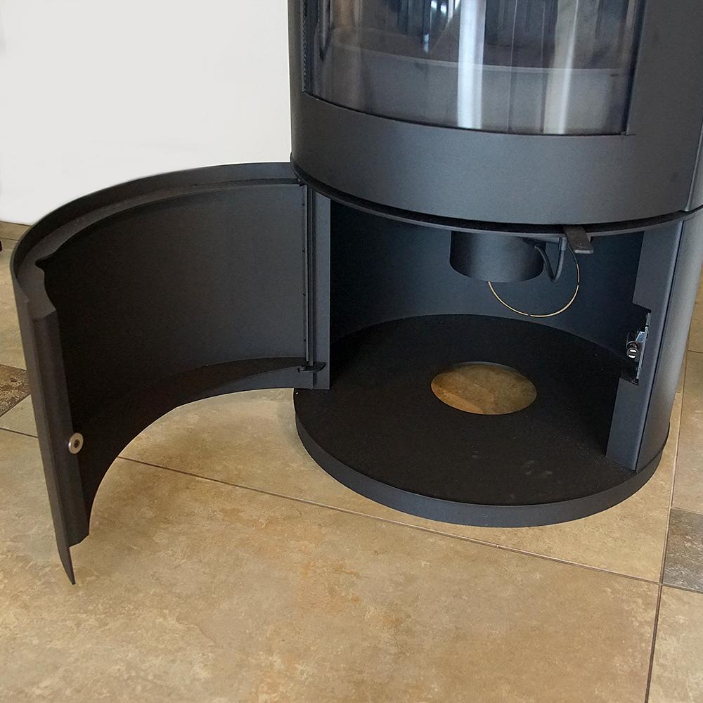 Wood Burning Steel Stove KRATKI ANTARES Ø 150 10 kW Black Thermotec Lining