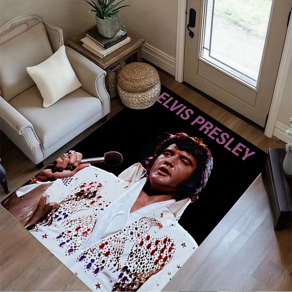 Elvis Lives Forever Floor Mat Perfect for Game Room Living Rooms Decorate room Dormitory Antislip Carpet Office home decor Spiritual Gift