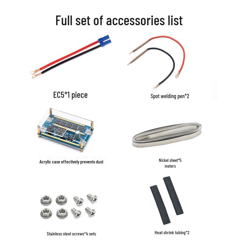 2V Integrated Control Board for Automatic 8-Point Welding - Portable 650mAh Lithium Battery Spot Welder with Accessories