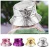 Solid Color Fisherman Hat Reversible Bucket Cap Simple Sun Hat  Summer