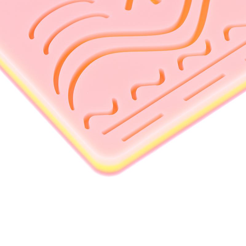 Medical Silicone Suture Practice Pad, Skin Suture Kit Training Model, Surgical Suture Pad, Human Traumatic Skin Model