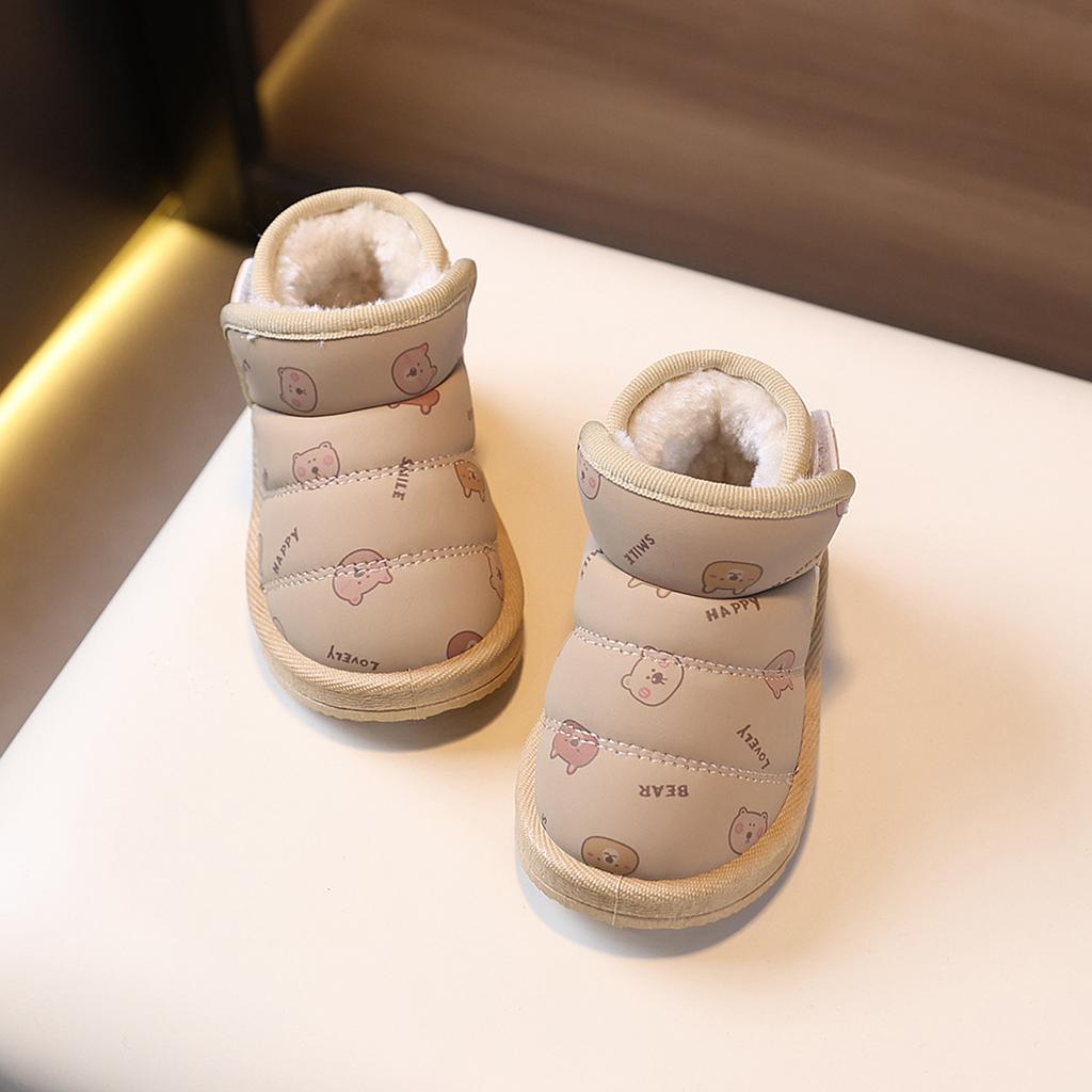 Winter Children Snow Boots Plush Warm Baby  Platform Boy Girl Comfortable Non Slip Cold Proof Indoor Outdoor Cotton Shoes