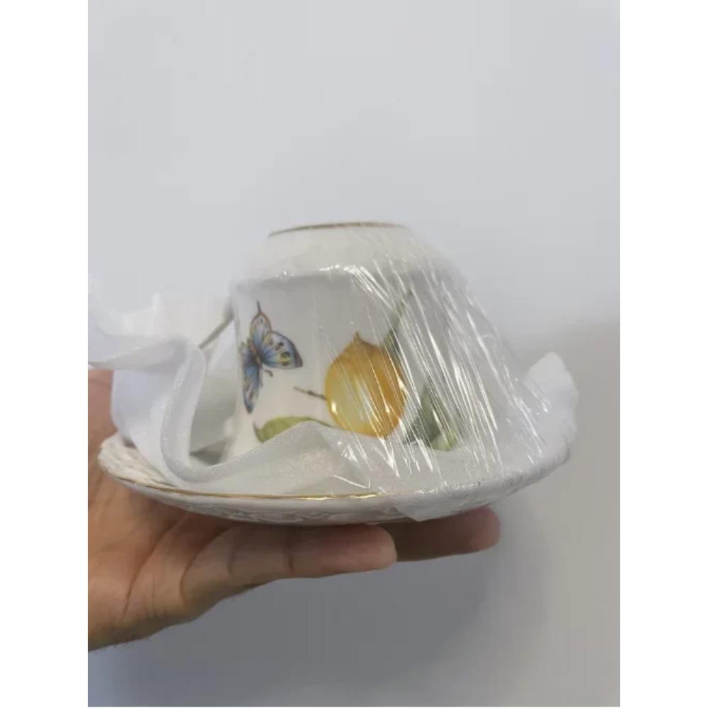 European Style Lemon Pattern Cups, Tea Cup Saucers Steak Plate Bowl Plate Dinnerware, Cute Coffee Mug Afternoon Tea Tableware