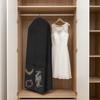 Folding Wedding Dress Garment Bag Non-Woven Large Capacity Gusseted Dress Bags Dust-Proof with Shoe Pockets Travel Garment Bag