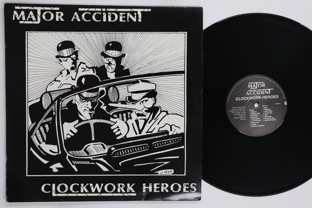 LP Record MAJOR ACCIDENT  Clockwork Heroes AHOYLP16 CAPTAIN OI 1988 UK Rock Used