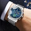 BINBOND Luxury Scratch-Resistant Quartz Wristwatches For Men Luminous Waterproof Auto Date Men's Watch Sports Casual