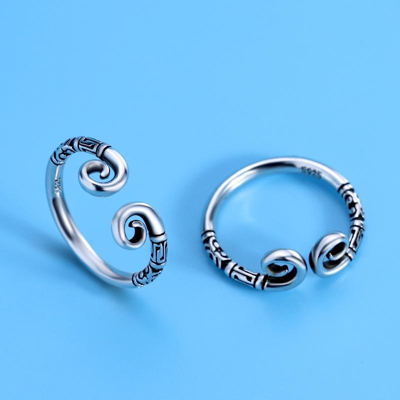 Opening Vintage Ring Female Simple Cold Wind Adjustable Index Finger Ring Small Fresh Personalized Finger Ring