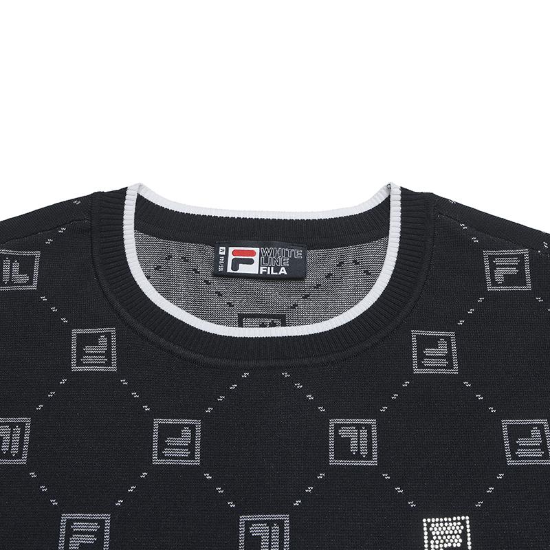 Fila Heritage Fashion Minimalist Classic Floral Versatile Comfortable Casual Elegant Textured Woven Short Sleeve Dress Women Dresses F51W628303FZC