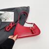 French Style Underarm Bag 2026 New Summer Chic Lady Shoulder Bag Solid Pu Leather Lady Handbag Totes Shopper Purse Red Clutches
