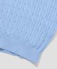 AGOD Cotton Modal Washable Button Collar Cable Half Knit [Sky Blue]
