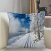 Snow Pillowcase Square  Zipper