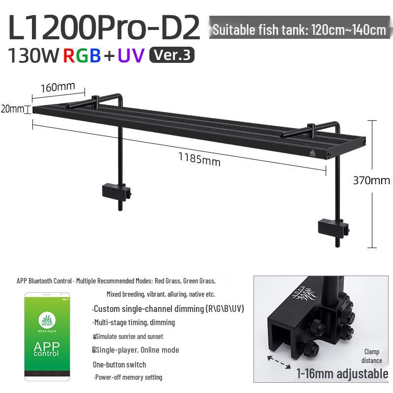 Welcome L Series WRGBUV Full Spectrum Light for Plant & Dragonfish Tanks