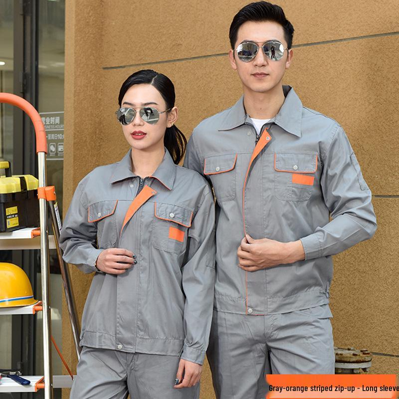 Summer Short Sleeve Custom Workwear Set for Mechanics and Electrical Workers