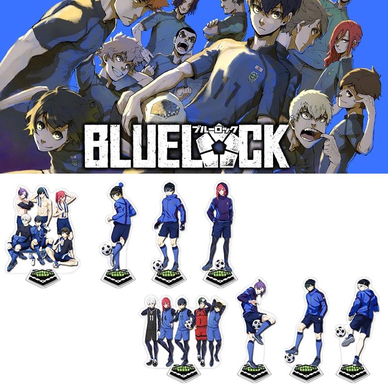 Blue Prison-themed Acrylic Double-layered Standee Anime Display Collectible