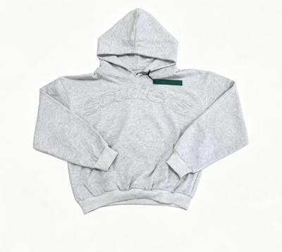 Scuffers Embroidered Print Hoodie Solid Color Casual Loungewear Unisex Oversized Pullover