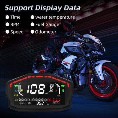 Panou de bord digital universal pentru motocicletă, LCD, 0~14000r/min, vitezometru, odometru, turometru pentru majoritatea motoarelor cu 1, 2, 4 cilindri