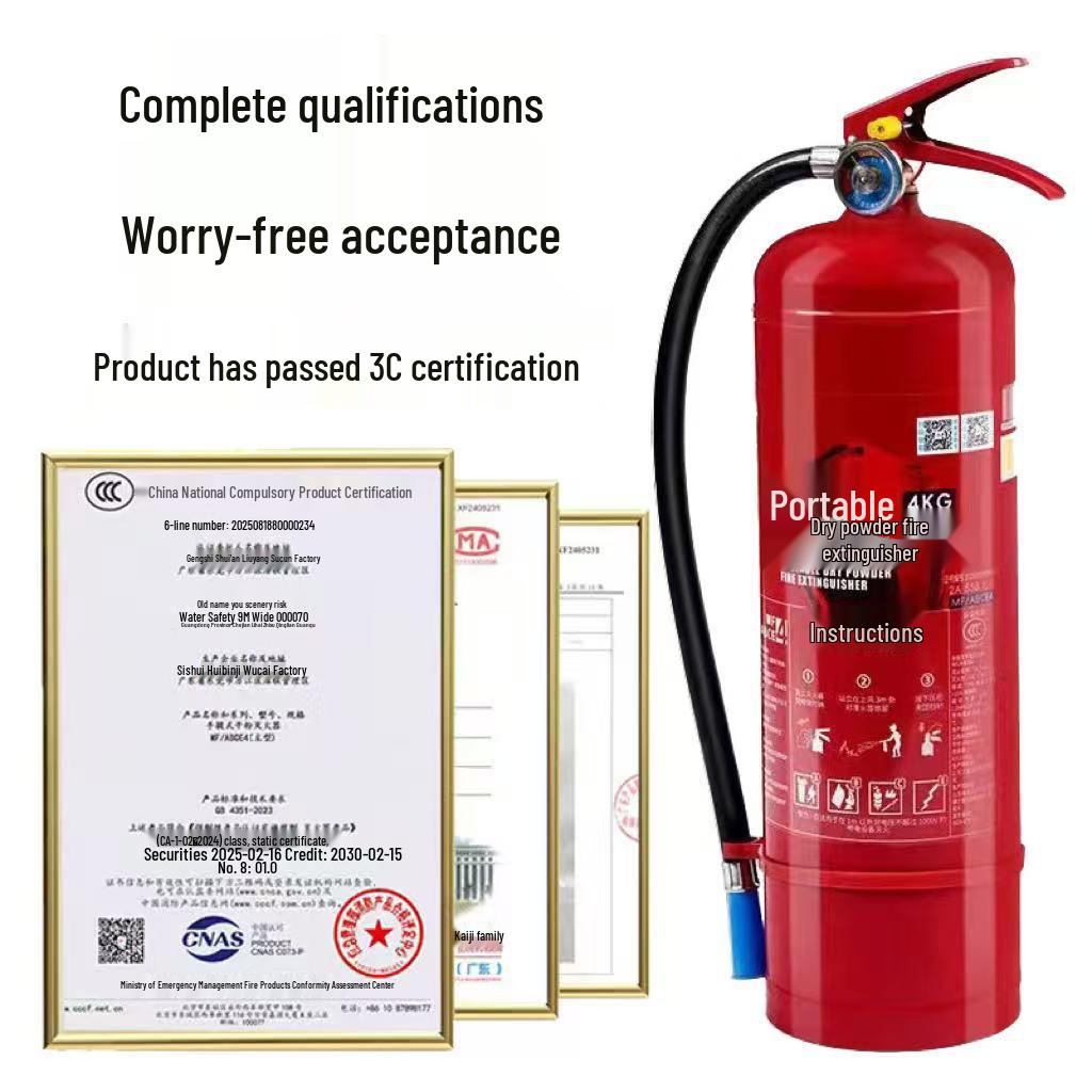 2025 Certified Fire Extinguisher: 1-5 Kg Dry Powder for Home or Commercial Use