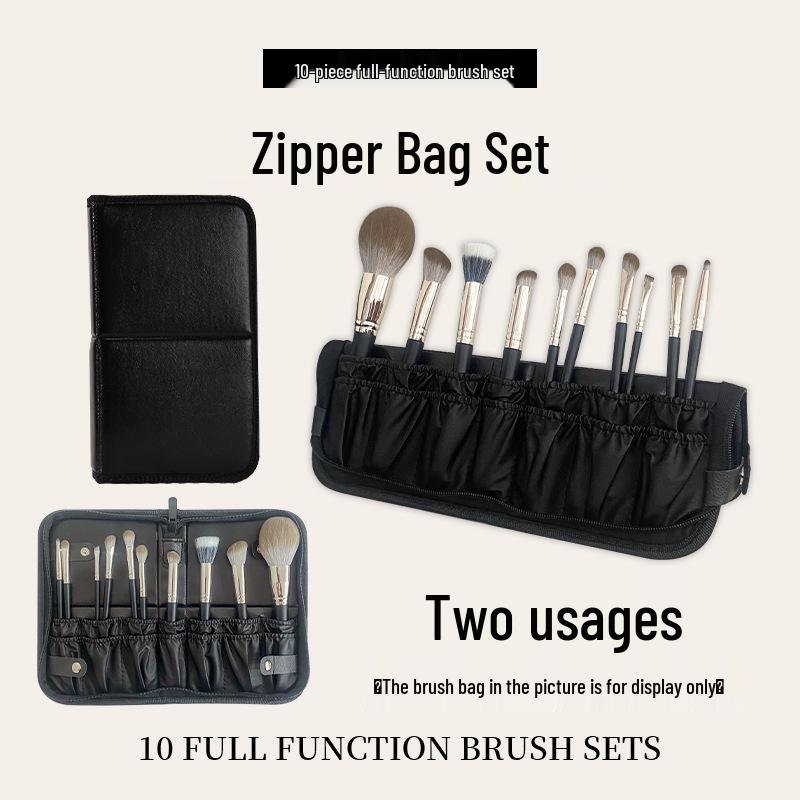 

24-Piece Premium Animal Hair Makeup Brush Set - Soft Eyeshadow Brushes for Professional Makeup Artists