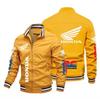 Jaqueta Masculina com Gola Alta e Zíper com Logo de Carro - Estilo Baseball Esportivo Casual para Primavera e Outono