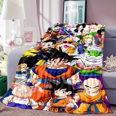 Dragon Ball Spausdintas Antklodė Šilta Patogi Flanelinė Antklodė Miegamiesiems, Sofoms, Lovoms, Kėdėms, Iškyloms, Kelionėms -LXR20