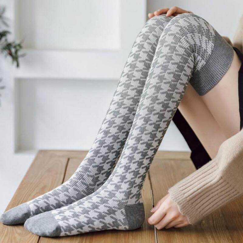 Overknee socks patterned knee socks Pilates long socks Purple